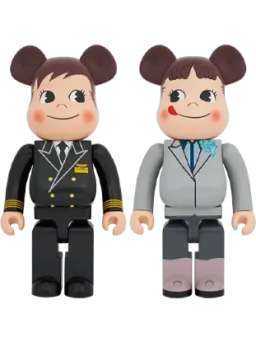 BE@RBRICK figure: ANA Original Captain Poko-chan & 10th CA Peko-chan 2pc