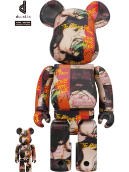 BE@RBRICK figure: Andy Warhol × The Rolling Stones “Love You Live”
