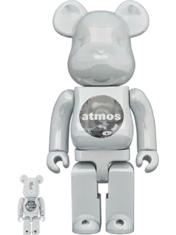 BE@RBRICK figure: atmos WHITE CHROME Ver.