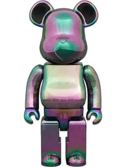 BE@RBRICK figure: Audio Iridescent Portable Bluetooth Speaker 4 Black Aurora