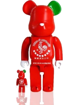 BE@RBRICK figure: BAIT x Medicom x Sriracha & Set Red