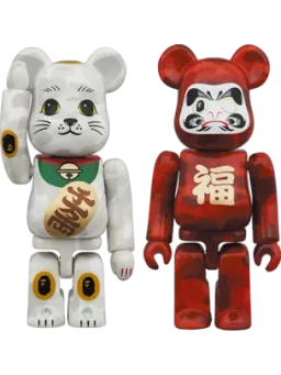 BE@RBRICK figure: BAPE x Maneki Neko & Daruma 2-Pack