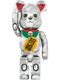 BE@RBRICK figure: BAPE 招き猫 銀メッキ