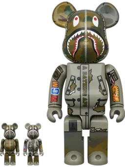 BE@RBRICK figure: × Alpha Camo Shark 2023