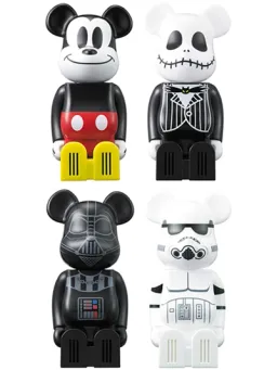 BE@RBRICK figure: Cleverin Mickey Mouse / Jack Skellington / Darth Vader / Stormtrooper