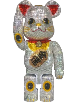 BE@RBRICK figure: Maneki Neko Gold Luck Crystal Decorate