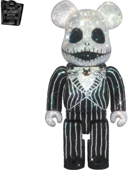 BE@RBRICK figure: CRYSTAL DECORATE Jack Skellington 《Scheduled to be shipped within 3 to 6 months from order》