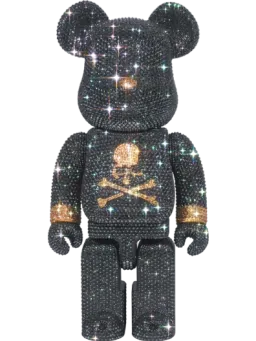 BE@RBRICK figure: CRYSTAL DECORATE mastermind JAPAN BE@RBRICK BLACK & GOLD Ver.