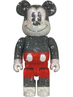 BE@RBRICK figure: CRYSTAL DECORATE MICKEY MOUSE BE@RBRICK R&W Ver.