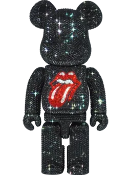 BE@RBRICK figure: CRYSTAL DECORATE BE@RBRICK The Rolling Stones Tongue Logo
