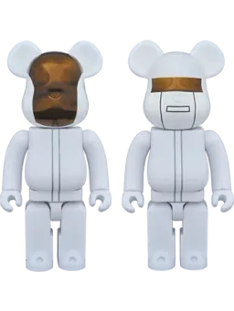 BE@RBRICK figure: DAFT PUNK （WHITE SUITS Ver.） 2 PACK GUY-MANUEL de HOMEM-CHRISTO／ THOMAS BANGALTER