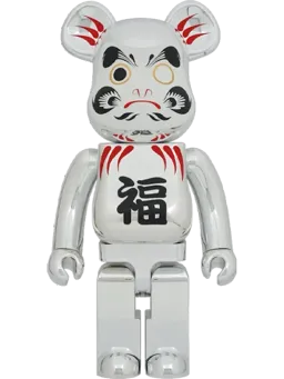 BE@RBRICK figure: Daruma Silver Plated