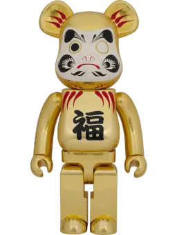 BE@RBRICK figure: Daruma Gold Plated