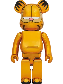 BE@RBRICK figure: GARFIELD GOLD CHROME Ver.