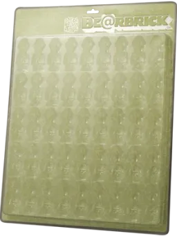 BE@RBRICK figure: Rei Ayanami Glow-in-Dark Display Board