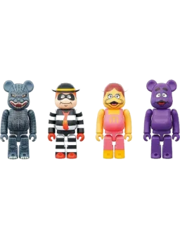 BE@RBRICK figure: Godzilla vs McDonalds Set of 4