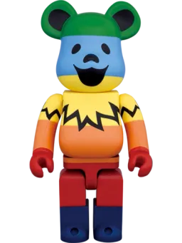 BE@RBRICK figure: GRATEFUL DEAD DANCING BEAR RAINBOW Ver.