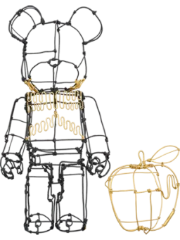 BE@RBRICK figure: HAyU Wire BE@RBRICK & APPLE