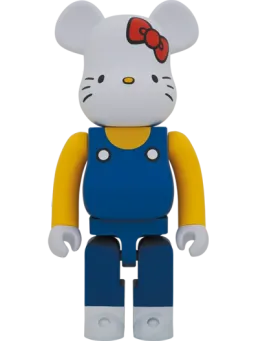 BE@RBRICK figure: Hello Kitty - Blue Overalls