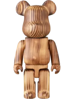 BE@RBRICK figure: Karimoku Burn Wood