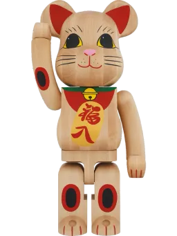 BE@RBRICK figure: Karimoku Maneki Neko 3