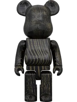 BE@RBRICK figure: Karimoku Uzukuri finish Black Gold