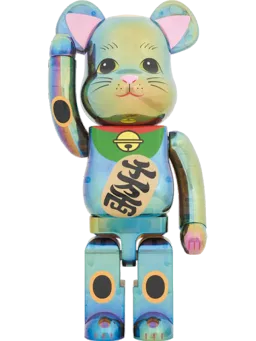 BE@RBRICK figure: Maneki Neko Black Transparent Plating