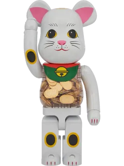BE@RBRICK figure: Maneki Neko coin White Plating
