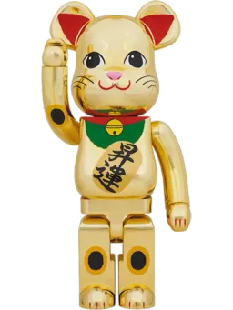BE@RBRICK figure: Maneki Neko Gold Plated Ascension