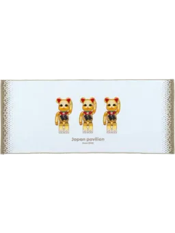 BE@RBRICK figure: Osaka Kansai Expo Face Towel (Maneki Neko)