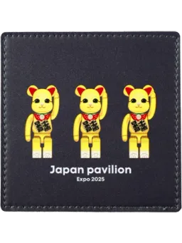 BE@RBRICK figure: Osaka Kansai Expo Faux Leather Coaster (Maneki Neko)