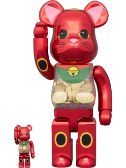 BE@RBRICK figure: Maneki Neko with Koban Ten million ryo Plum Gold Plated