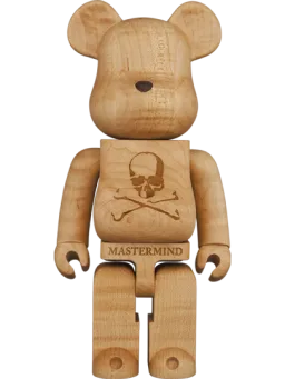 BE@RBRICK figure: Karimoku x mastermind JAPAN Maple Burl