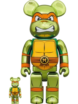 BE@RBRICK figure: MICHELANGELO CHROME Ver.