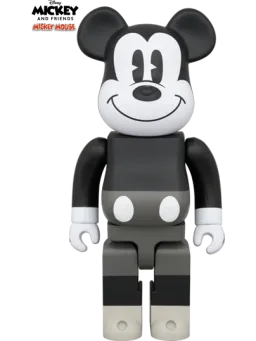 BE@RBRICK figure: Mickey Mouse B&W