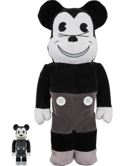 BE@RBRICK figure: MICKEY MOUSE (VINTAGE B&W Ver.)