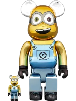 BE@RBRICK figure: Minions Bob & Set Chrome