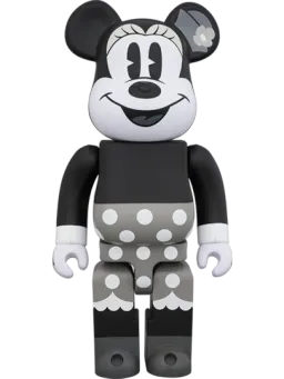 BE@RBRICK figure: MINNIE MOUSE (B&W Ver.)