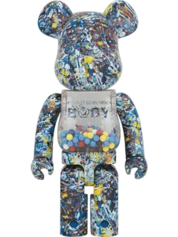 BE@RBRICK figure: My First Baby x Jackson Pollock Bearbrick