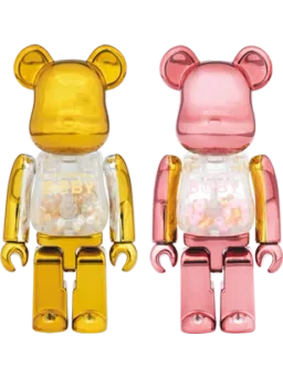 BE@RBRICK figure: MY FIRST BE@RBRICK Gold & Silver / Pink & Gold