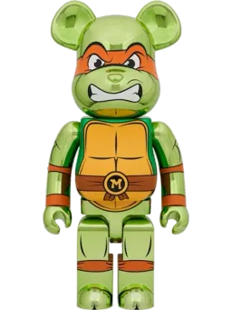 BE@RBRICK figure: Nickelodeon Teenage Mutant Ninja Turtles Michelangelo Chrome