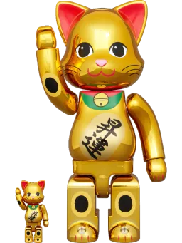 BE@RBRICK figure: NY@BRICK Manekineko Gold Plated