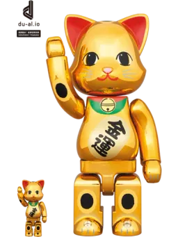 BE@RBRICK figure: NY@BRICK 招き猫 金運 金メッキ