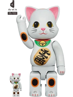 BE@RBRICK figure: NY@BRICK 招き猫 白メッキ