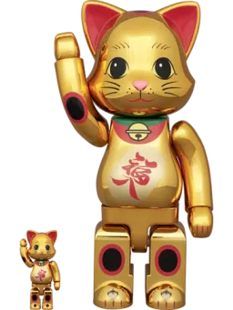 BE@RBRICK figure: Maneki Neko Gold Plated