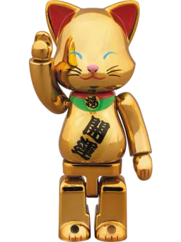 BE@RBRICK figure: Maneki Neko Gold Plated