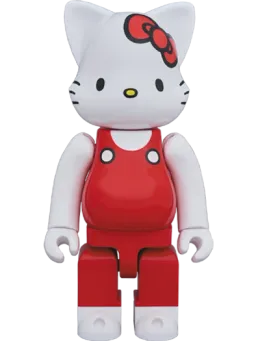 BE@RBRICK figure: Hello Kitty - Red Overalls