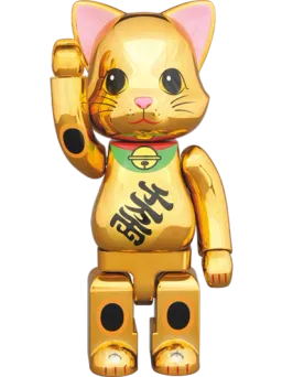 BE@RBRICK figure: Maneki Neko Gold Plated