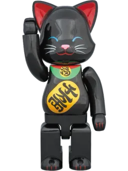 BE@RBRICK figure: Maneki Neko Black