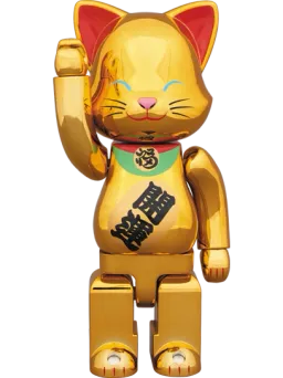 BE@RBRICK figure: Maneki Neko Gold Plated